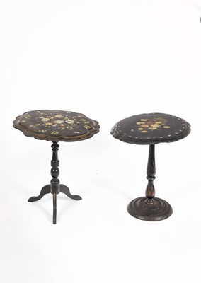 Lot 71 - Two Victorian papier-mâché tables