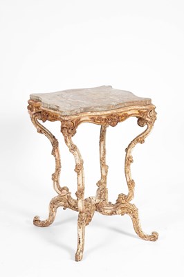 Lot 93 - A marble top vase table on painted supports