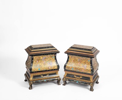 Lot 96 - A pair of Ian Snow Ltd. painted metal storage chests