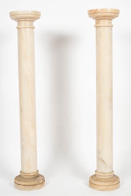 Lot 142 - A pair of alabaster columns