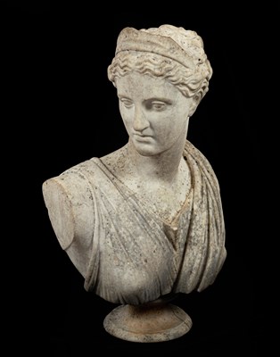 Lot 144 - A marble bust of Diana