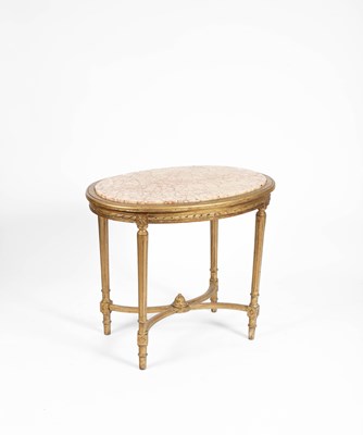 Lot 158 - A Louis XVI style giltwood centre table