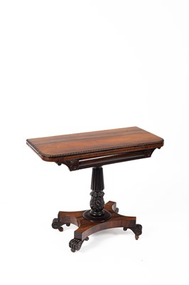 Lot 467 - An early Victorian rosewood card table