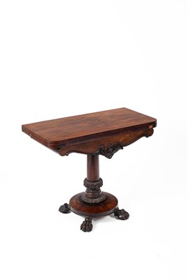 Lot 469 - An early Victorian rosewood card table