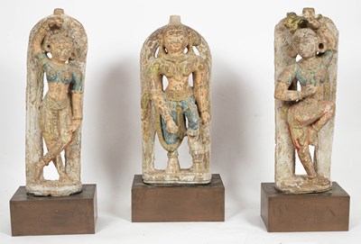 Lot 168 - Three South East Asian carved stone figures