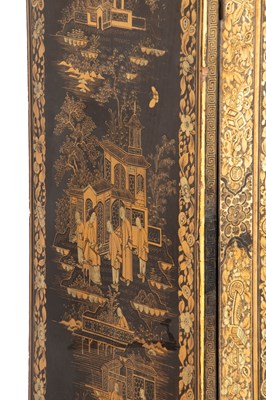 Lot 169 - A Chinese export black lacquered cabinet on stand