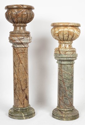 Lot 170 - A pair of Grand Tour type carved marble urns