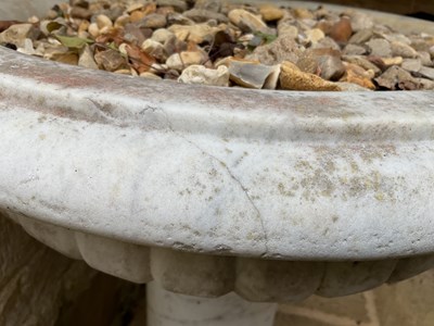 Lot 2 - A marble bird bath