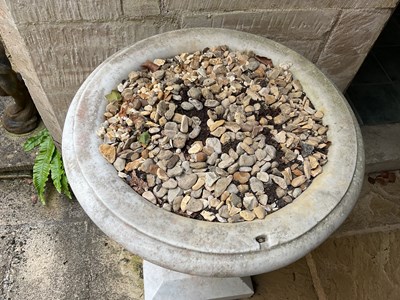 Lot 2 - A marble bird bath