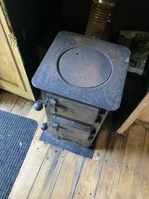 Lot 31 - A burgundy and yellow gypsy caravan