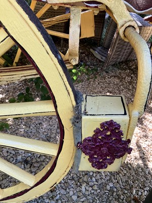 Lot 31 - A burgundy and yellow gypsy caravan