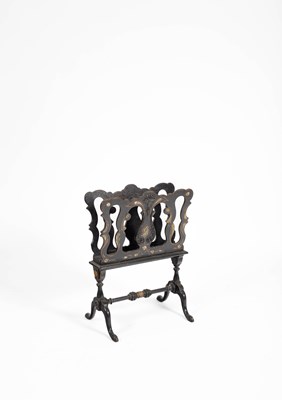 Lot 225 - A Victorian ebonised folio stand