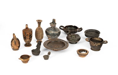 Lot 755 - A group of Greek and South Italian pottery vessels