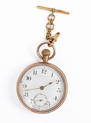 Lot 415 - A Victorian 9ct rose gold cased open-faced pocket watch