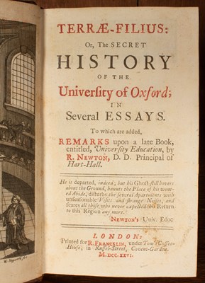 Lot 98 - [Amhurst (Nicholas)] Terrae-filius: or, the Secret History of the University of Oxford