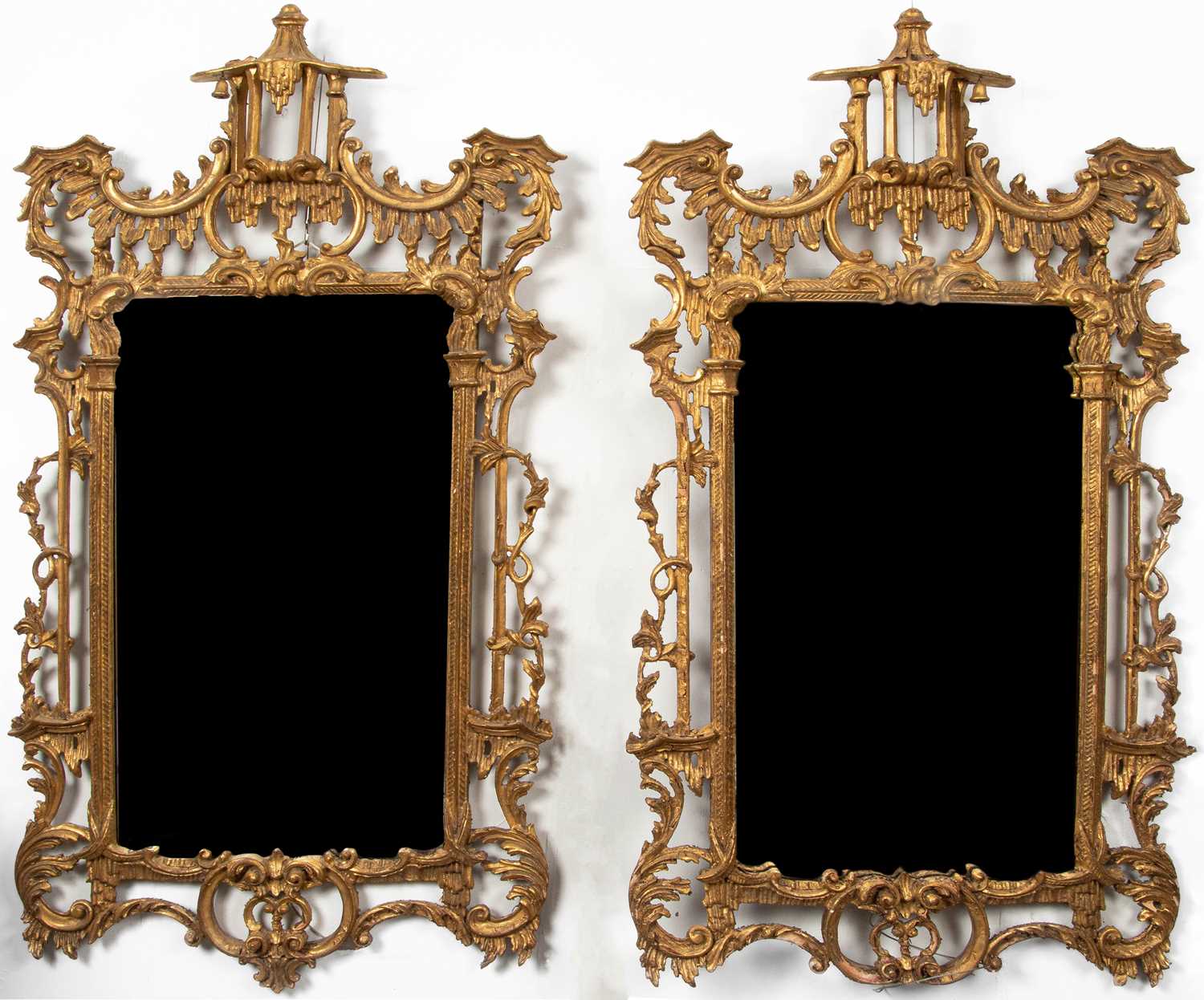 Lot 510 - A pair of gilt wall mirrors