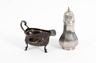 Lot 323 - An 18th Century style silver sauceboat