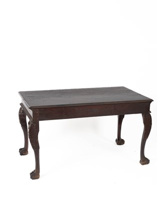 Lot 520 - A stained oak console table