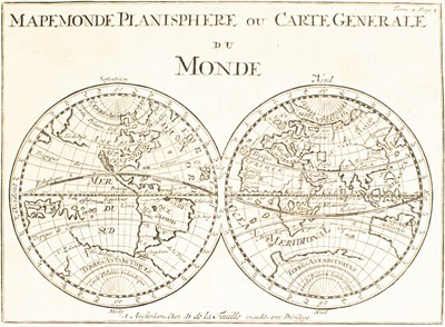 Lot 131 - De Lafeuille (D) Mape Monde Planisphere ou Carte Generale du Monday