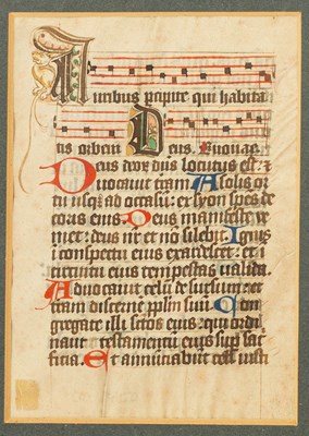 Lot 811 - An illuminated manuscript missal leaf