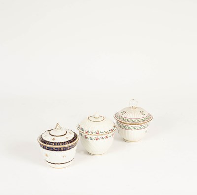 Lot 710 - Three late 18th Century circular sugar bowls