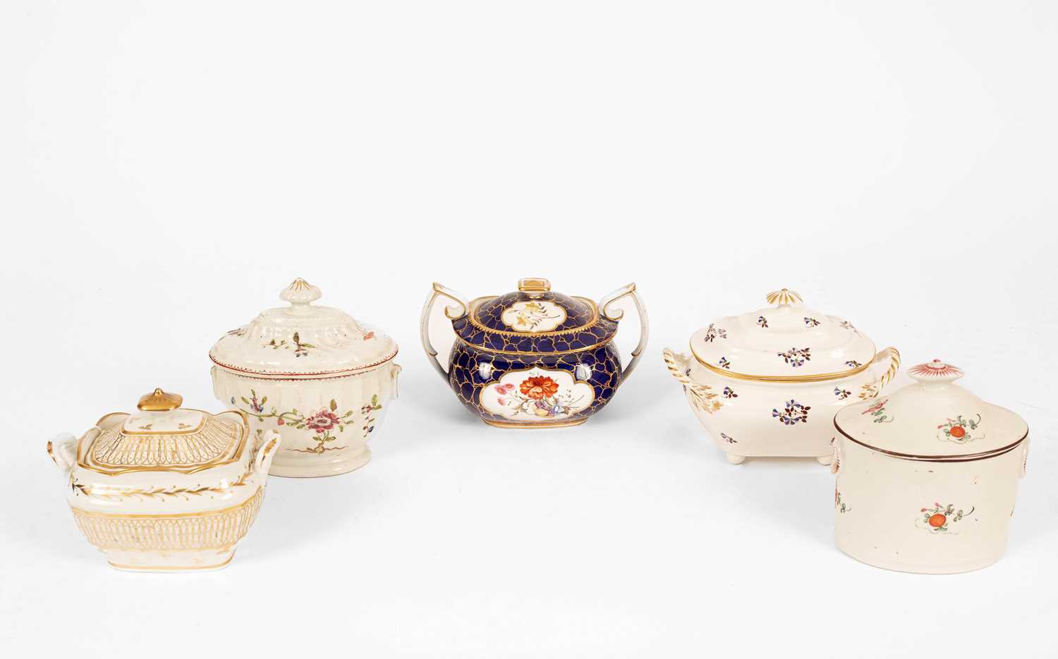 Lot 512 - Two Coalport oval sugar bowls