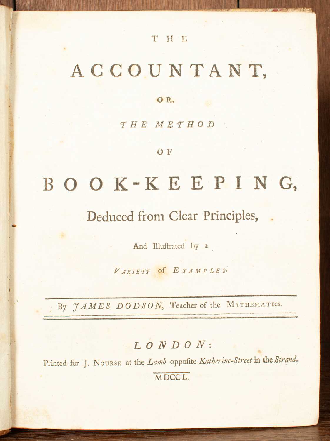 Lot 157 - Dodson (James) The Accountant