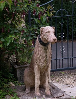 Lot 36 - A pair of Cavendish stone wolfhounds