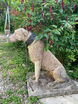 Lot 36 - A pair of Cavendish stone wolfhounds