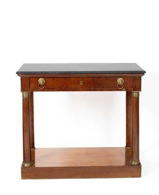 Lot 577 - A marble top console table