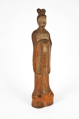 Lot 563 - A large standing pottery figure of an official