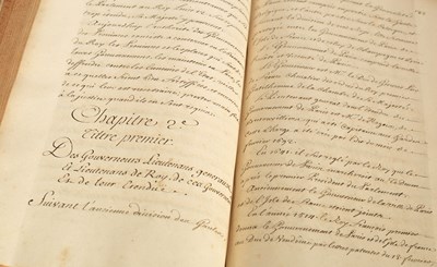 Lot 517 - Manuscript: Mémoires [des Intendants] sur les Généralités