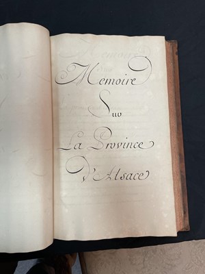 Lot 590 - France: Territorial planning - Manuscript Mémoires [des Intendants] sur les Généralités