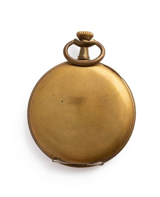 Lot 308 - A 14K gold and enamel lady's half-hunter fob watch