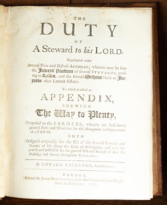 Lot 240 - Laurence (Edward) The Duty Of A Steward to his Lord