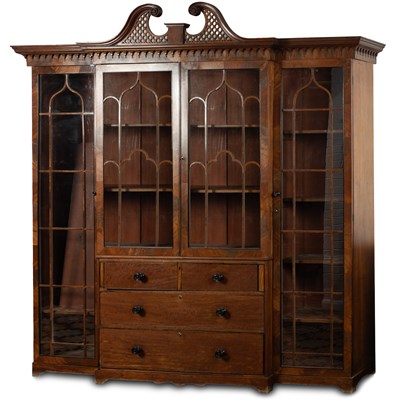 Lot 417 - A Regency mahogany secretaire bookcase