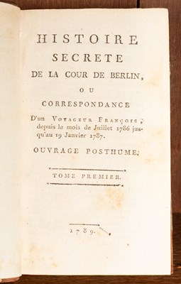 Lot 285 - [Mirabeau (Honore G. Comte de)] Histoire Secrete de la Cour de Berlin
