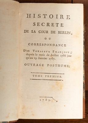 Lot 285 - [Mirabeau (Honore G. Comte de)] Histoire Secrete de la Cour de Berlin