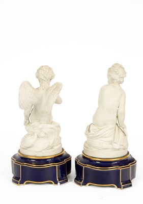 Lot 750 - A pair of Sèvres biscuit figures