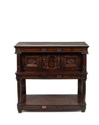 Lot 23 - A Charles I oak livery cupboard