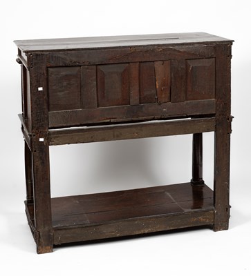Lot 23 - A Charles I oak livery cupboard