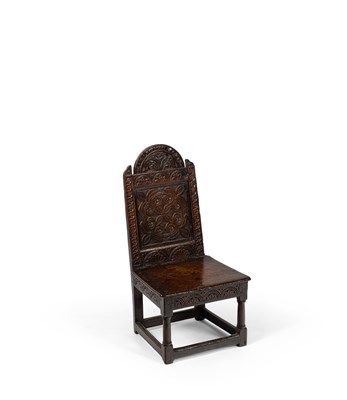 Lot 3 - A James I carved oak low chair