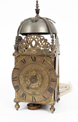 Lot 31 - A Charles II brass lantern clock