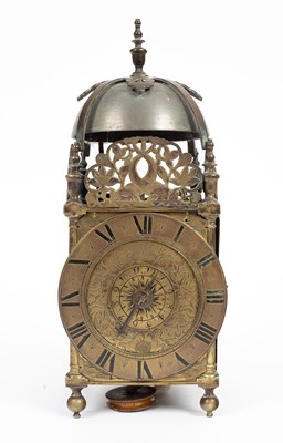 Lot 31 - A Charles II brass lantern clock