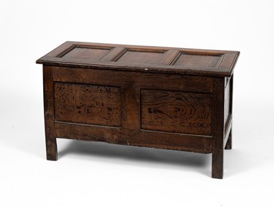 Lot 2 - A Charles II oak panelled chest