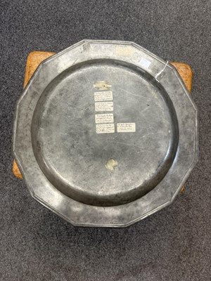 Lot 7 - An early 18th Century twelve-sided pewter dish