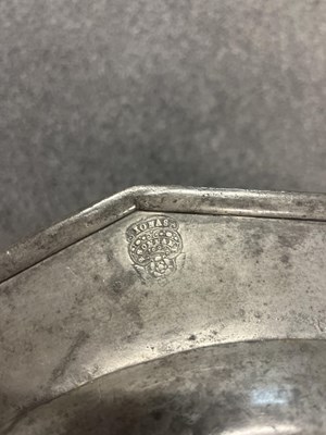 Lot 7 - An early 18th Century twelve-sided pewter dish