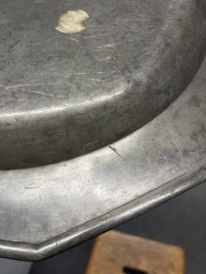 Lot 7 - An early 18th Century twelve-sided pewter dish