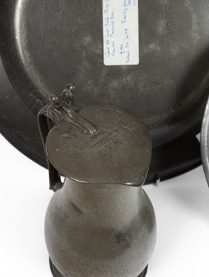 Lot 54 - Two pewter flagons