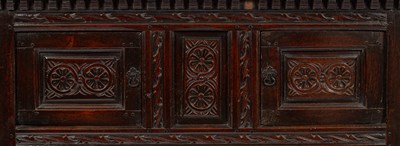 Lot 34 - A James I oak livery cupboard